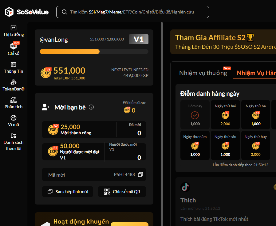 Bạn đã nhận được 10,000 điểm kinh nghiệm SoSoValue từ bạn của mình！ 🎉Đăng ký SoSoValue ngay bây giờ để mở khóa và sử dụng miễn phí tất cả các tính năng mạnh mẽ！🚀
#SoSoValue: sosovalue.com/join/P5HL4488

<a href="/SoSoValueCrypto/">SoSoValue</a>