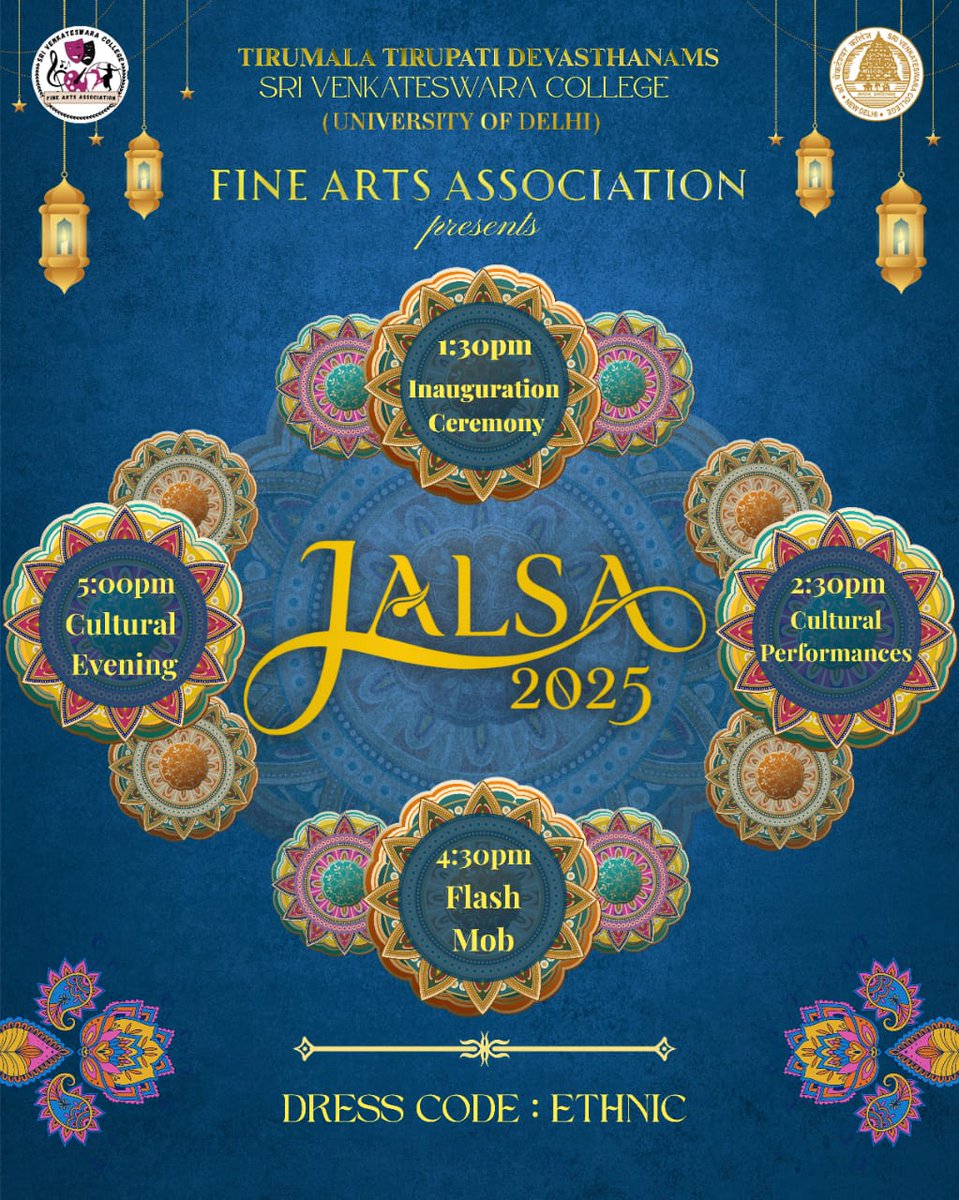 Jalsa 2025, a celebration hosted by the Fine Arts Association, taking place tomorrow, 25th September, from 1:30 PM onwards at the Main Ground.

Event Details:
Date: Thursday, 25th September 2025
Time: From 1:30 PM onwards
Venue: Main Ground

We look forward to your presence.