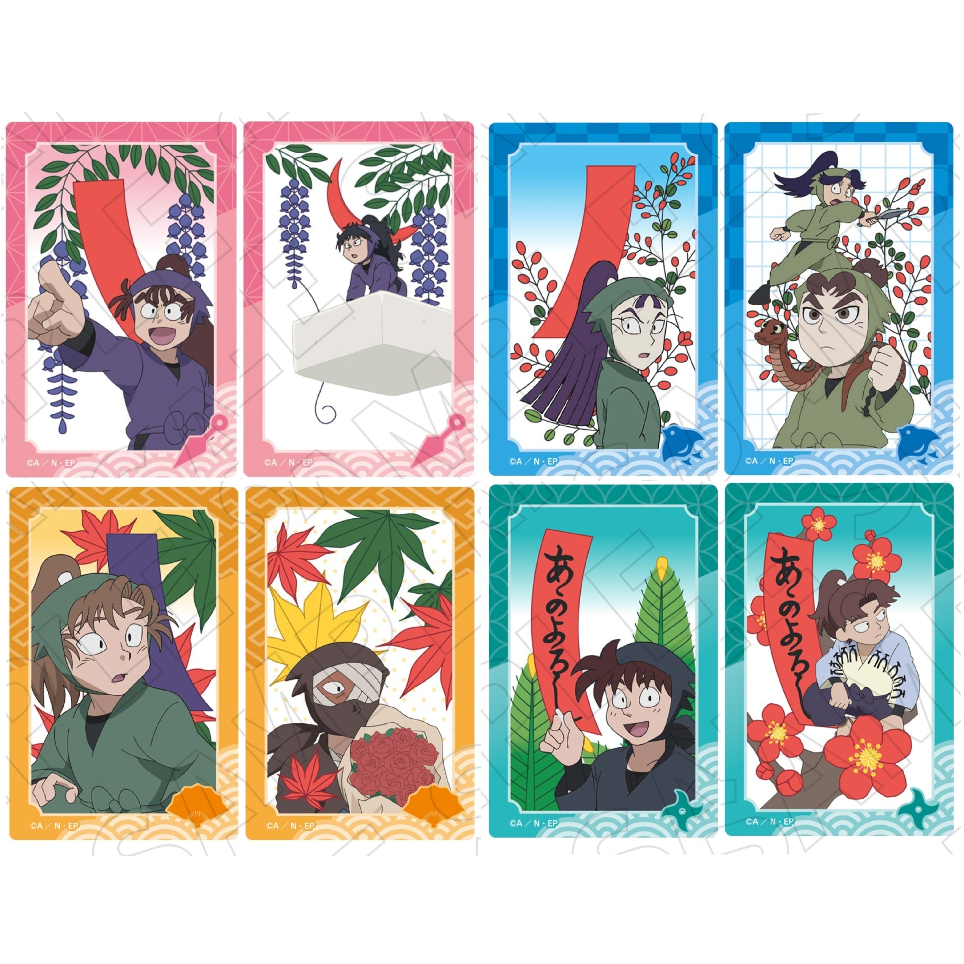 夏目友人帳 妖花札 百人一首 かるた ジャケットイラストカード まとめ売り26点 なかとも@9/14妖怪 9/21・22妖怪フェスタinジョルノ 10/7