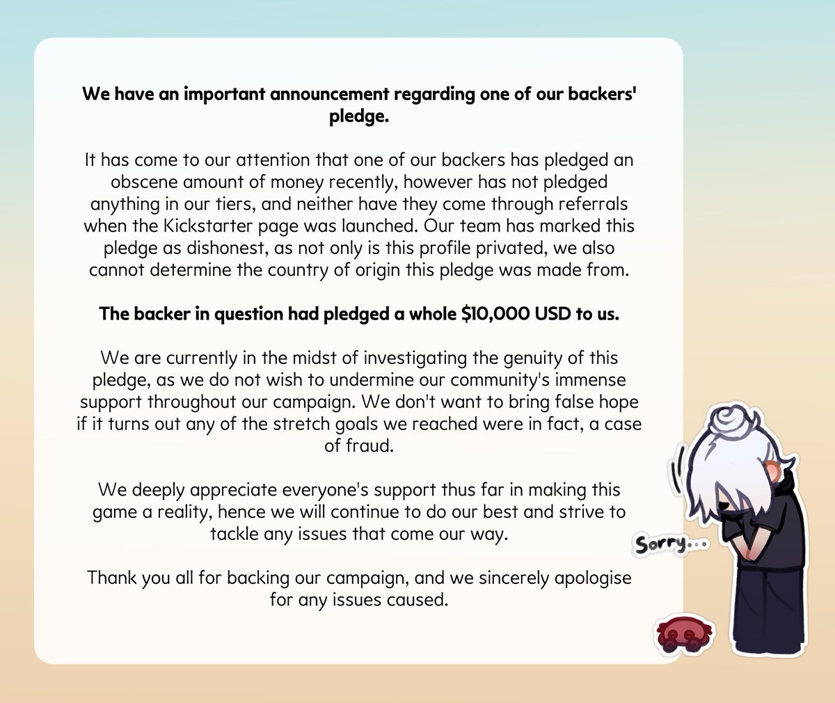 LavendeerStudio's tweet image. 📢 Announcement About Our Funding Progress 📢