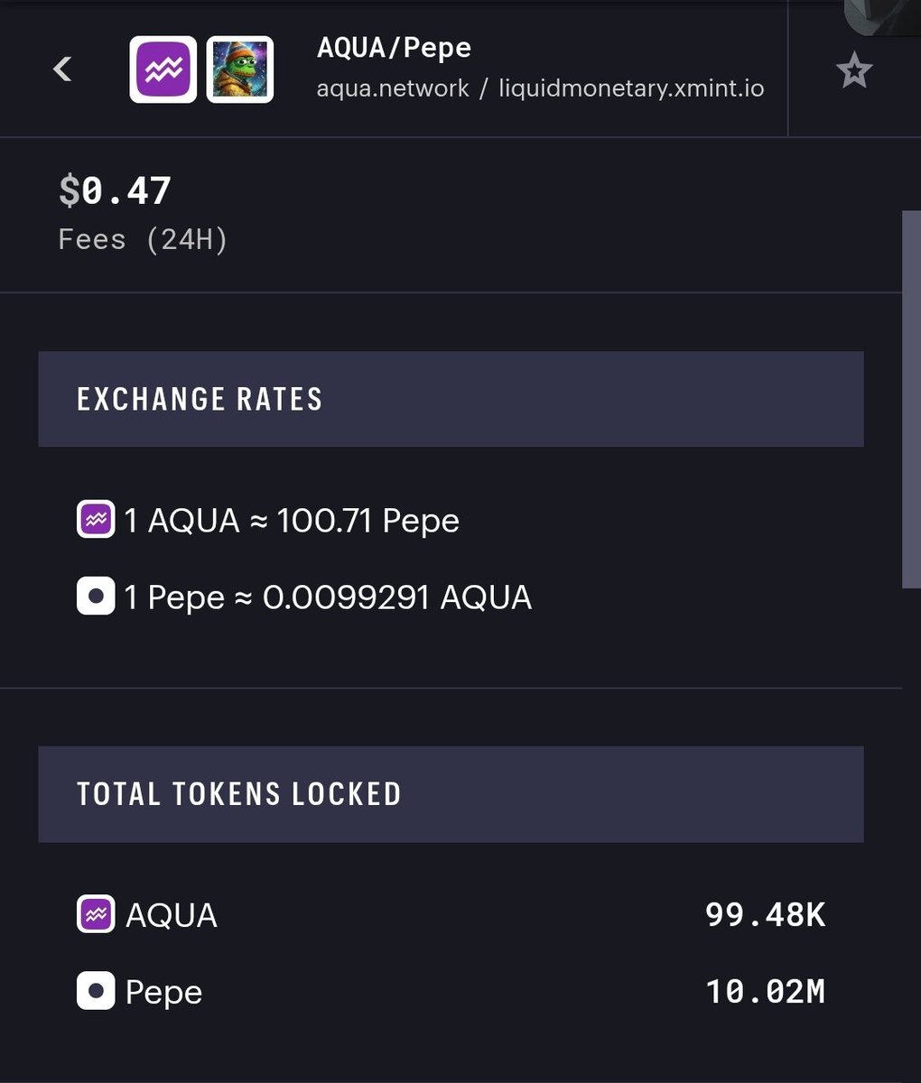 LiquidEcosystem's tweet image. $Aqua + $Pepe #LiquidPool 
Don&apos;t Fade The Frog!🐸 #LiquidPepe
Via #Stellar #Blockchain #lobstrWallet QR Code Below👇