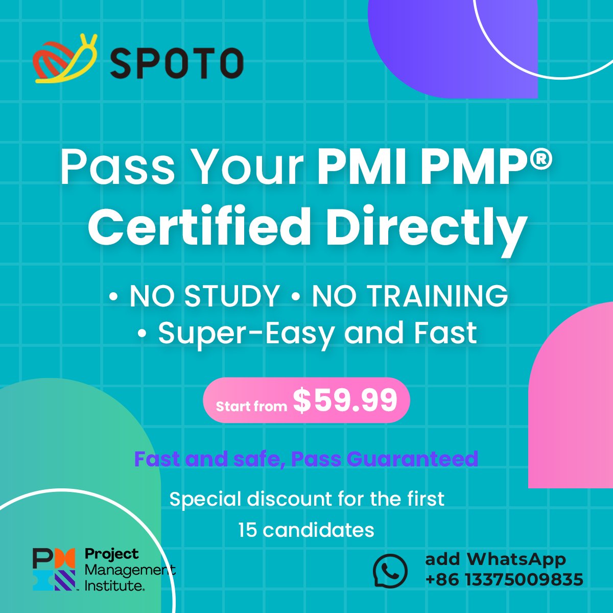 SPOTOTraining's tweet image. 🚀 Ready to become a certified #ProjectLeader in 2025?
#PMP® = Global recognition + Higher salary + Faster promotions!
🎯 With #SPOTO:
✅ 100% Verified Dumps
✅ Pass Guarantee
✅ Expert 1v1 Guidance
🔥 Back to Certs Hot Sale – Lowest Price Ever!
Contact: wa.me/8618250151260
