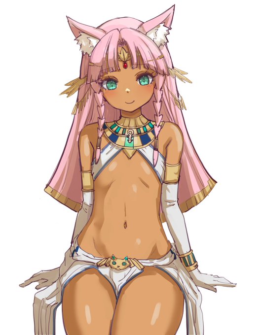 褐色ネコミミロリ描きました 