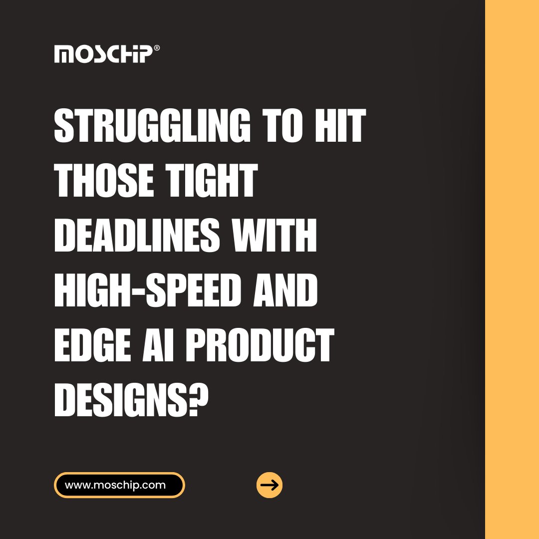 MosChipTech's tweet image. Tight deadlines + high-speed Edge AI designs = constant pressure.

Stop letting hardware fragmentation slow down your innovations. Learn how industry experts tackle these challenges &amp;amp; deliver first-pass success.

Join our webinar: lnkd.in/gqi3V_c6

#EdgeAI #HardwareDesign
