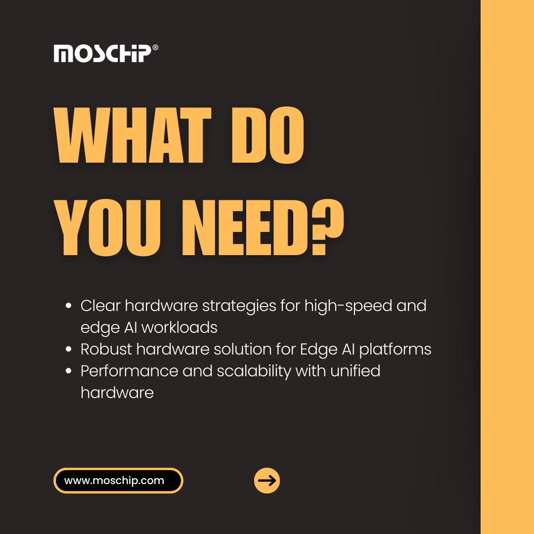 MosChipTech's tweet image. Tight deadlines + high-speed Edge AI designs = constant pressure.

Stop letting hardware fragmentation slow down your innovations. Learn how industry experts tackle these challenges &amp;amp; deliver first-pass success.

Join our webinar: lnkd.in/gqi3V_c6

#EdgeAI #HardwareDesign