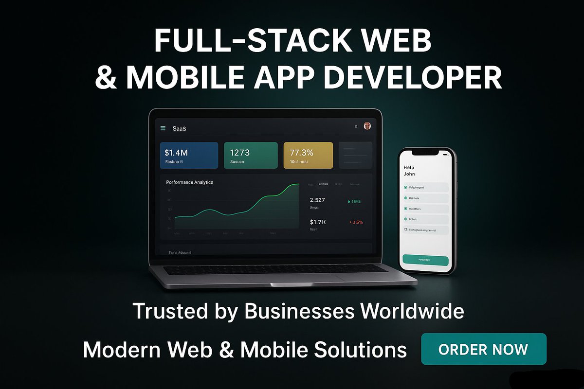 Theraymonie's tweet image. Need a Full-Stack Web & Mobile App Developer?
I build fast, secure & scalable apps for Android + iOS.
📲 Let’s turn your idea into reality.
#webapp #softwareandgamedevelopment #software #Website #MobileAppDevelopment #Flutter #iOS #Android