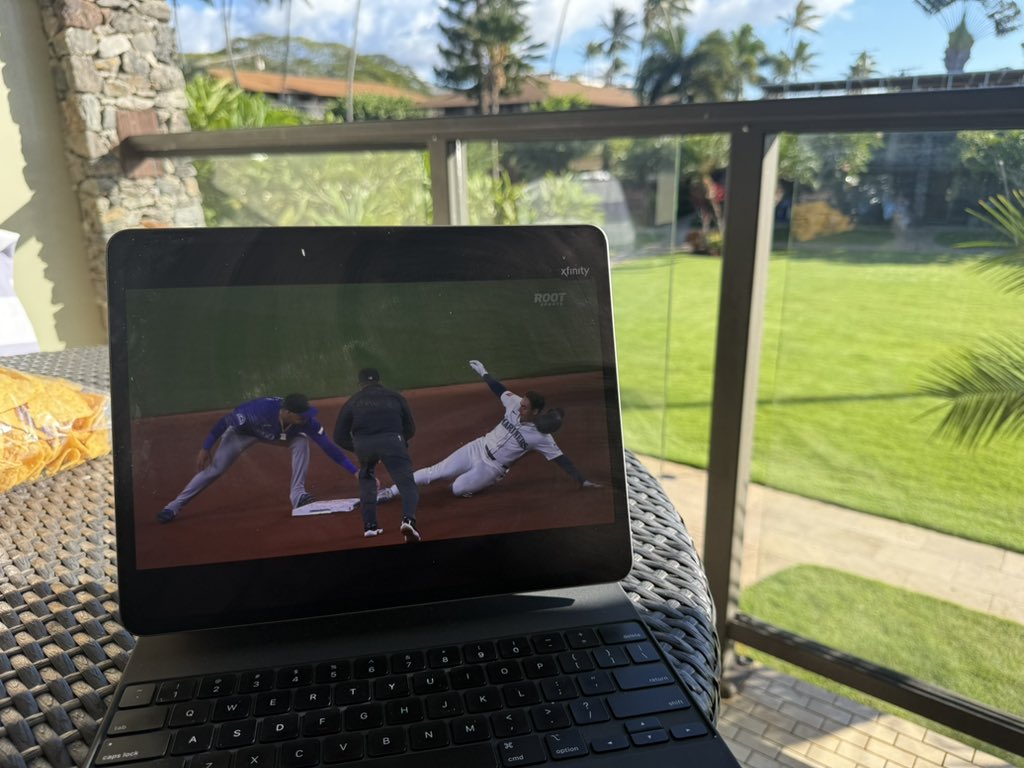 Let’s Go Mariners!!! Celebrating my wife’s birthday in Maui, and watching 3 home runs in the 1st! <a href="/Whereiroot1/">Mariners Fan</a> <a href="/ROOTSPORTS_NW/">ROOT SPORTS™ | NW</a>