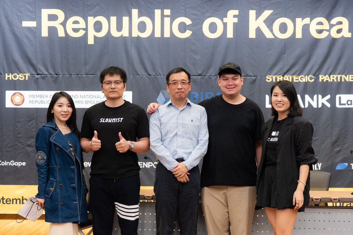 0xkatz's tweet image. The highlight of my KBW: speaking at the Global Blockchain Forum in the library of the Korean National Assembly.

Hosted by @LBankLabs and Congressman Min Byeong-deok - amazing to see collaboration between private companies and lawmakers to bring blockchain to the masses