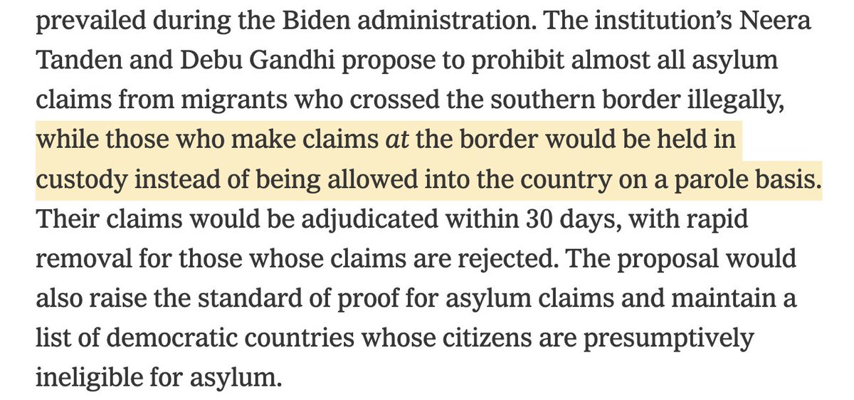 The Biden DOJ blew this up in the Remain in Mexico case by arguing it is untenable to require the government to actually adhere to the INA's mandatory detention requirement. Nice of CAP to decide the Biden administration's position from only *three years ago* was wrong.