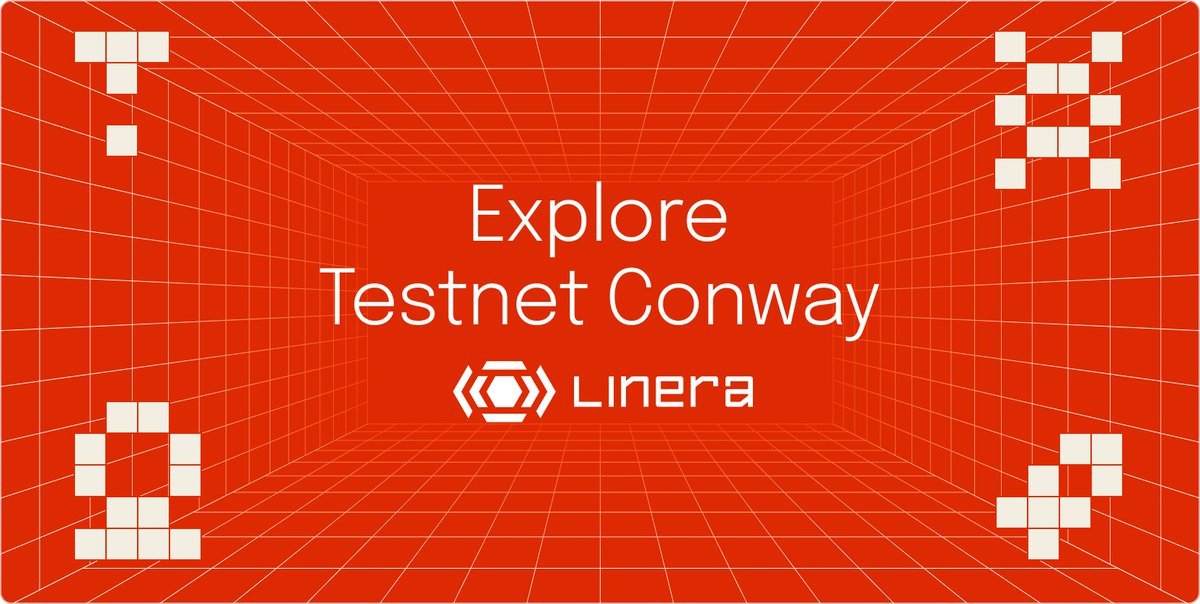 tahadh1832's tweet image. 🧵 Thread: Linera Testnet 3 — &quot;Conway&quot; 🚀

1/
🔔 It&apos;s official: Linera Testnet 3 — code name “Conway” — is coming.

A massive step toward scalable, real-time Web3 powered by microchains.

Here’s what’s new and why it matters 👇
#Linera #Testnet3 #Web3