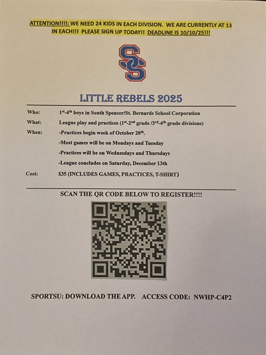Make sure and get signed up!!!!