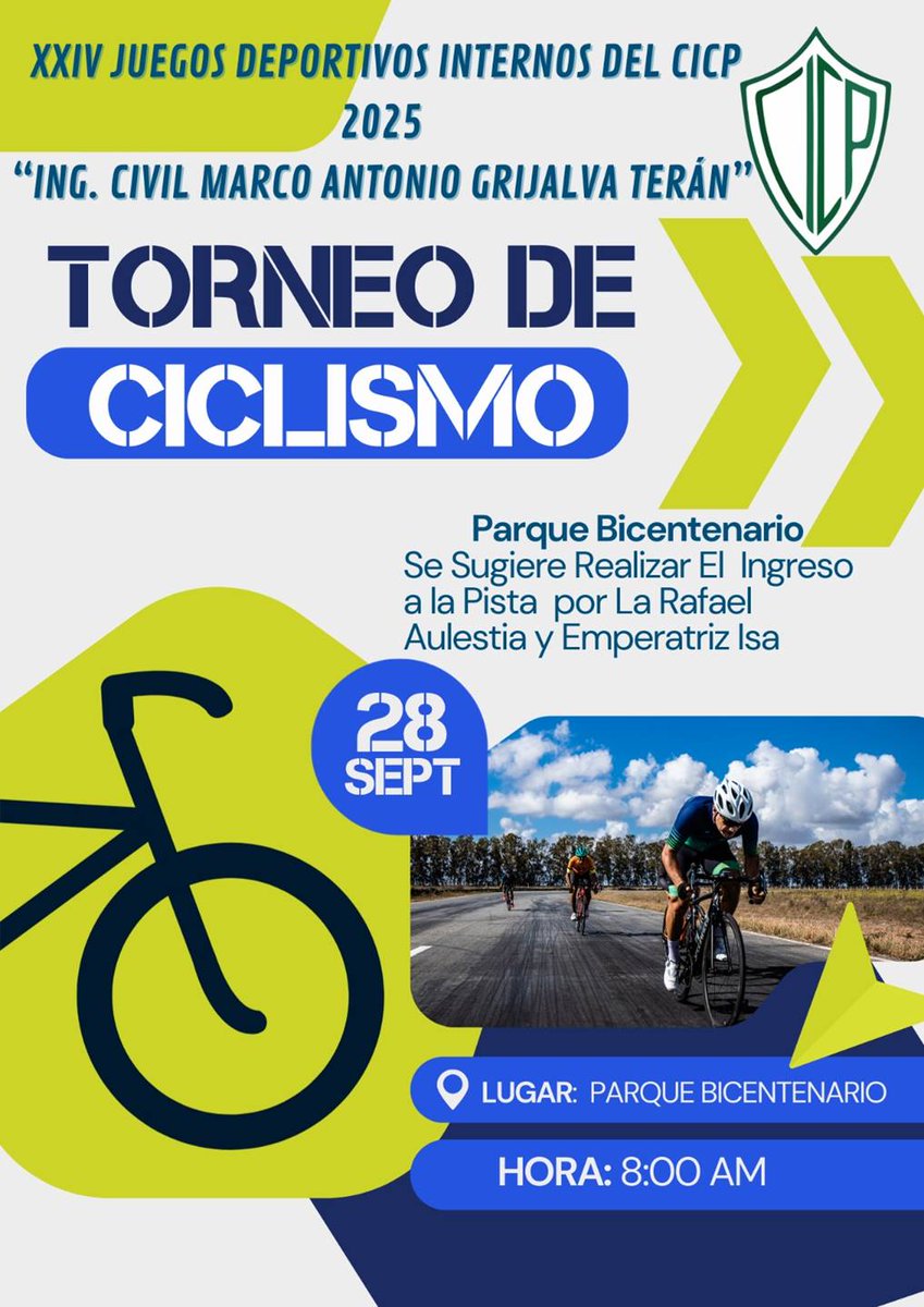 Torneo de Ciclismo del CICP .- Domingo 28-septiembre-2025