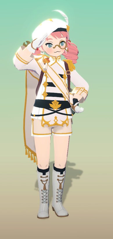 이 옷 진짜 너무너무너무 기다렸는데 허리띠랑 그외 검은 띠부분들이 염불이라 ㅠㅠ 아 분홍색 제복 가지고 싶었다고~!~!~!(너무 안어울려서 포기함