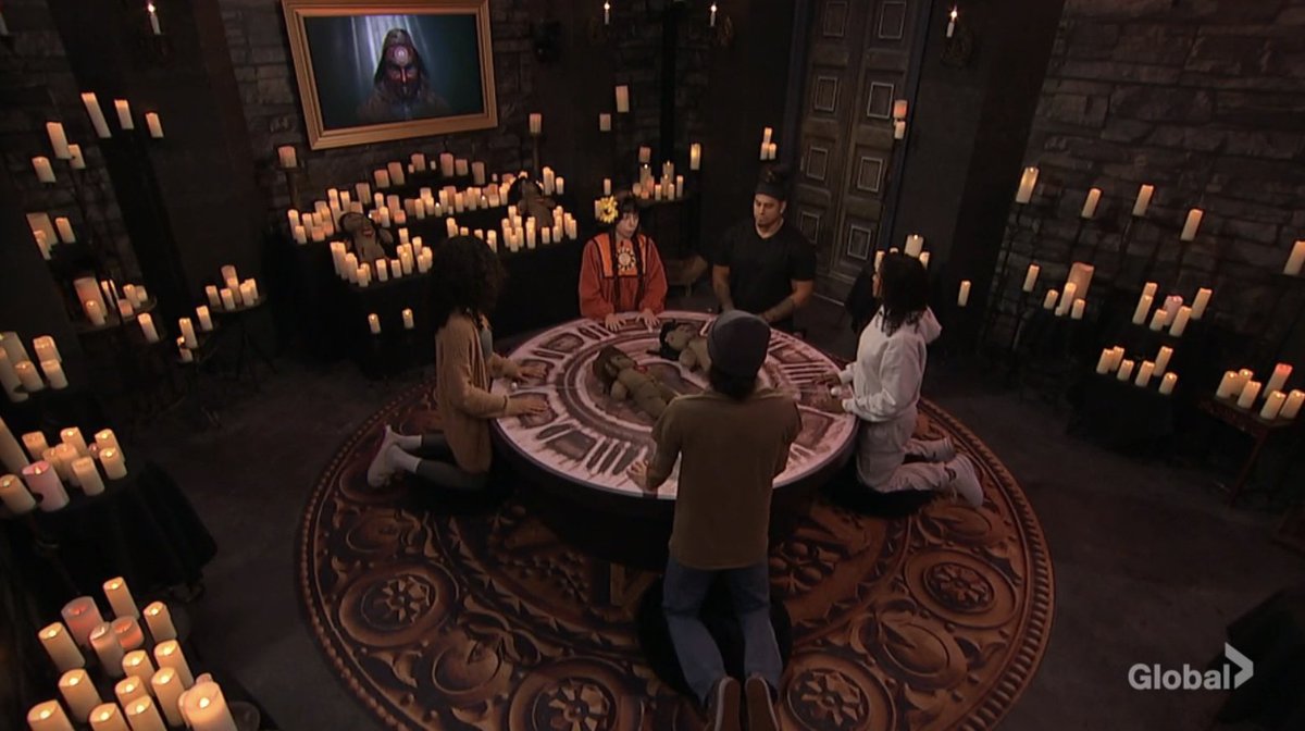 BB_Updates's tweet photo. The houseguests voted to evict by stabbing the voodoo doll of the houseguest they chose to evict #BB27 https://t.co/IBpx7Yot2f