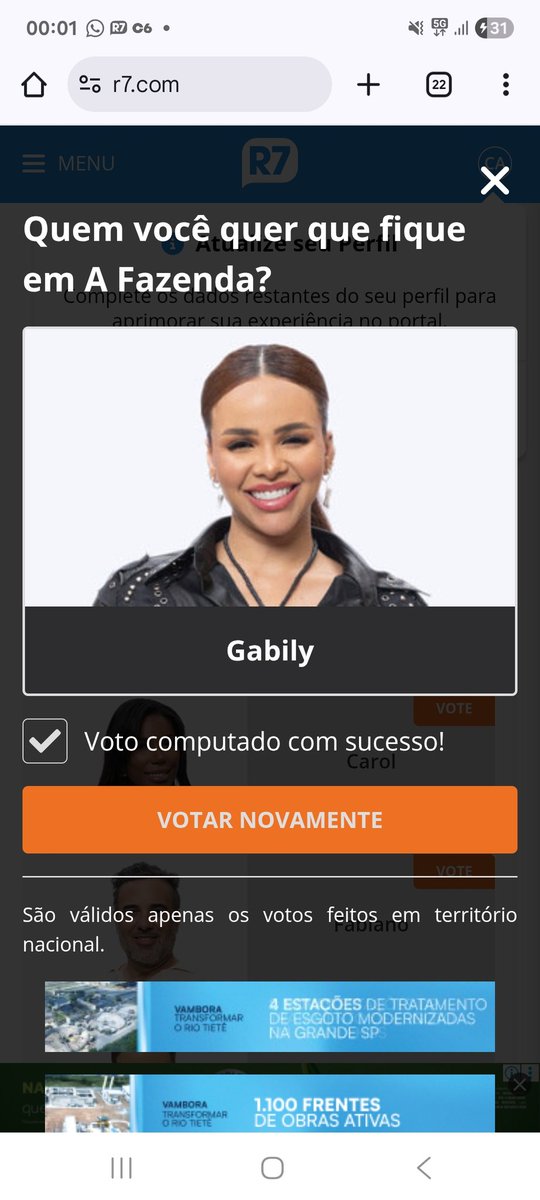 #AFazenda17 fazendo a minha parte #FicaGabily