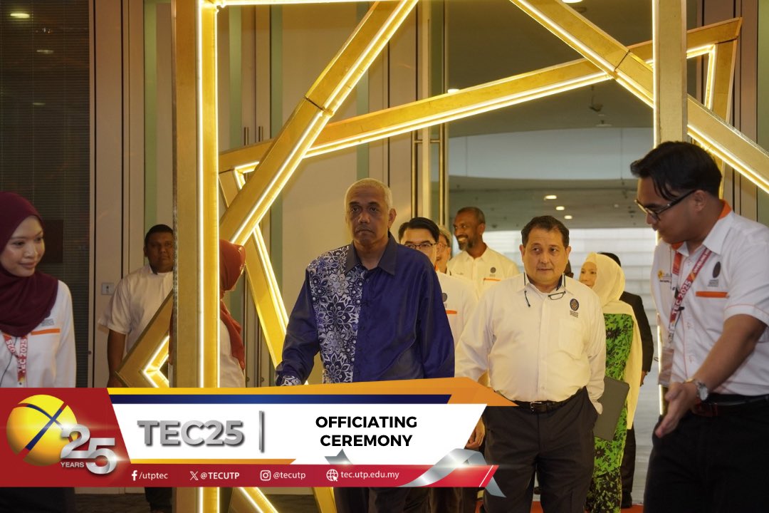 TECUTP's tweet photo. 🚀 [TEC25 OFFICIATING CEREMONY] 🚀

TEC25 officially took off on 24th September 2025, graced by the presence of YB En. Khairudin Abu Hanipah, Exco Pendidikan, Pengajian Tinggi, Belia &amp; Sukan Negeri Perak, who officiated the launch.

#TEC25 #UnveilingHiddenTalents https://t.co/kU70wcm7Ra