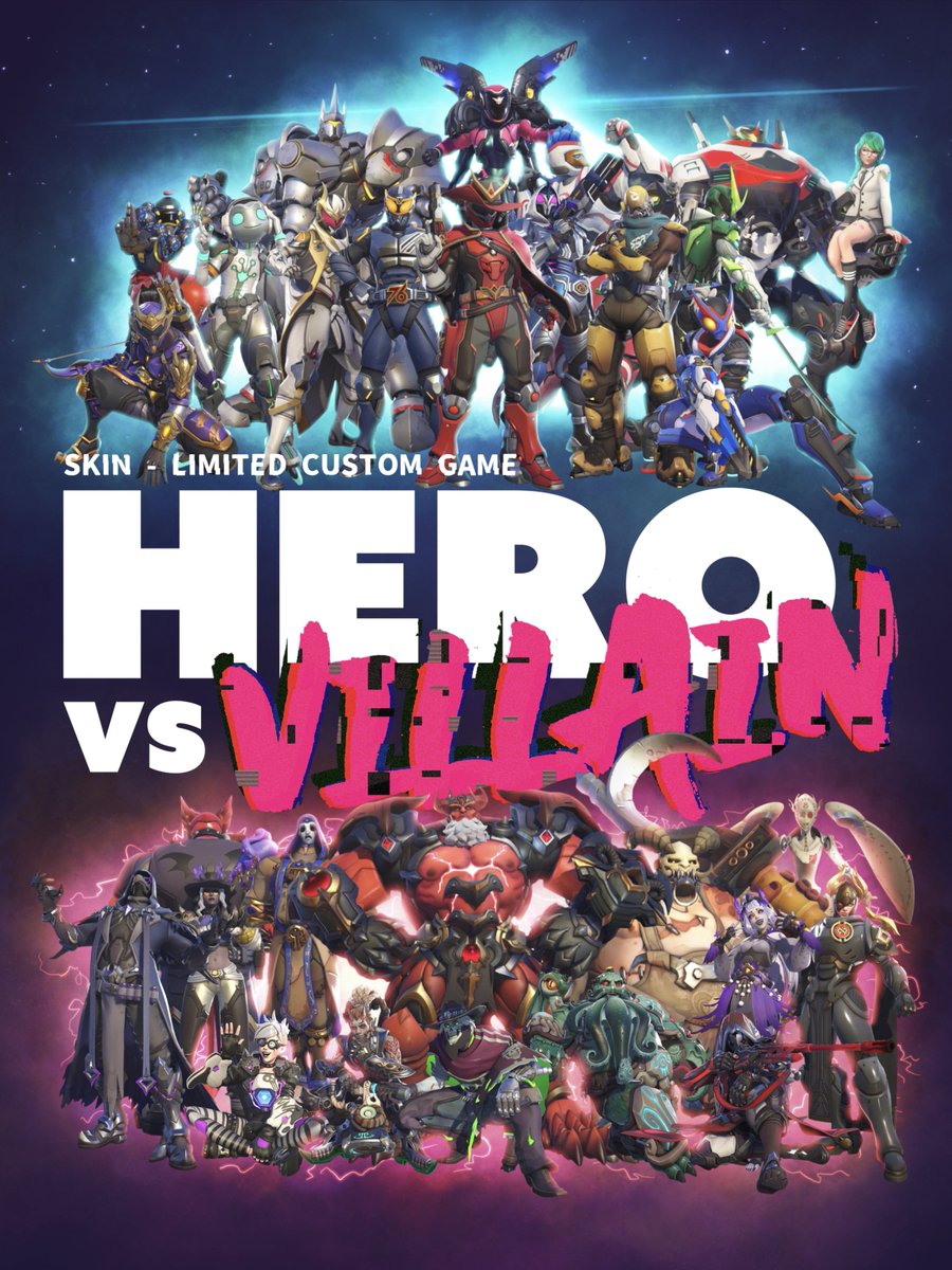 スキン限定なりきりカスタム企画
    🦸 『HERO vs VILLAIN』😈
とりあえずサムネから作っちゃうよね〜