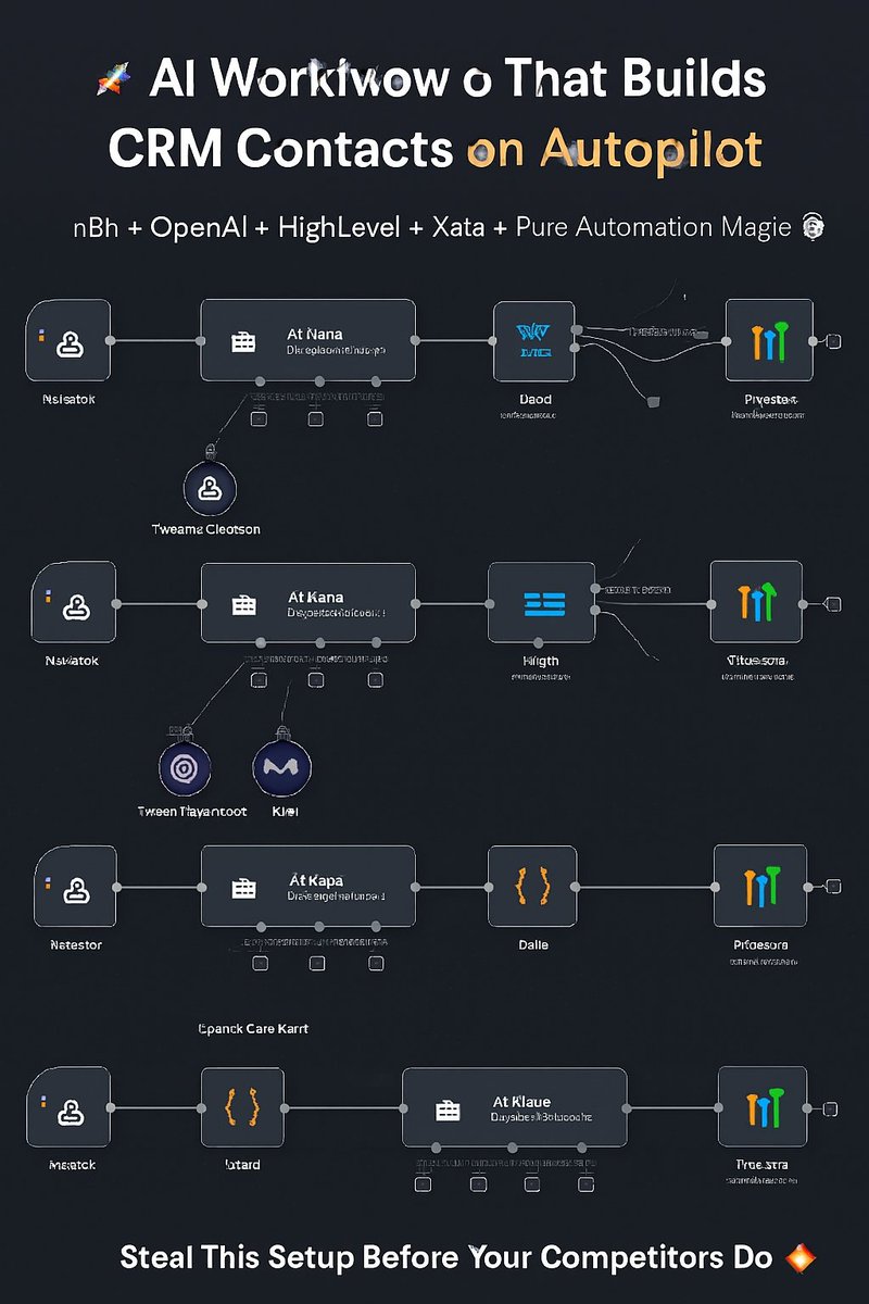 🚀 Build CRM Contacts While You Sleep  
n8n ⚡ OpenAI ⚡ HighLevel ⚡ Xata = Full-Throttle Automation 🤖  
Your Competitors Will Hate How Easy This Is 😈  

💥 Copy This Setup Before It’s Everywhere  
🔁 Like + RT  
✅ Reply “Steal”  
🤝 Follow for More AI Gold