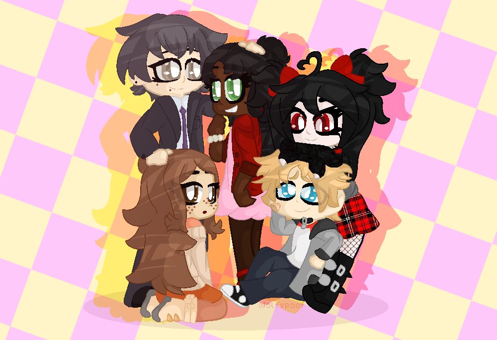 The main cast of characters for the story I wanna make~

From left to right: Gabby, Shaun, Samira, Tom and Yani!!

#oc #originalcharacter #ocart #digitalart #maleoc #femaleoc #anime #animeart #animemanga #cuteart