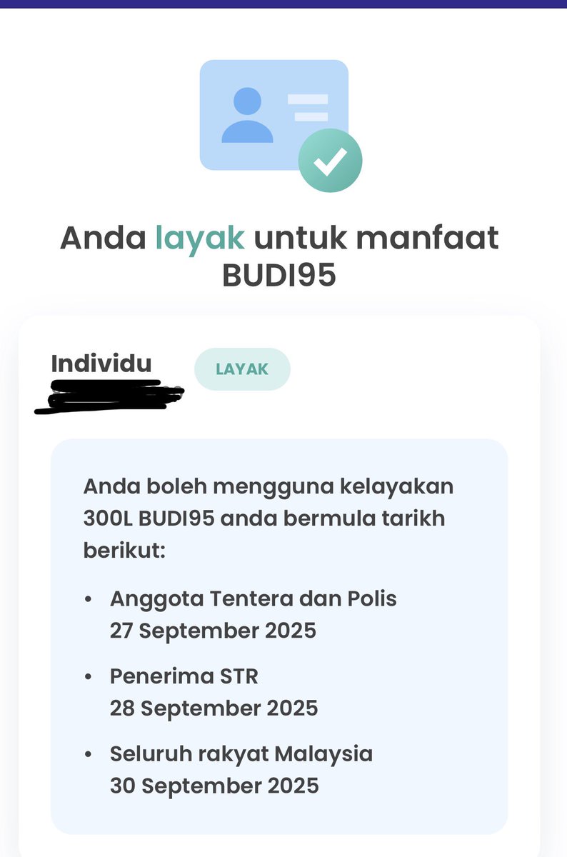 Korang dah semak ke kelayakan BUDI95 tuu? 
Semak sini > budi95.gov.my/eligibility-ch…