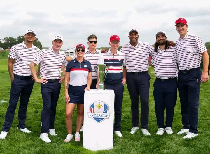 mlambertdirect's tweet image. Actin' Up at the Ryder Cup. Go Team USA! 🇺🇸