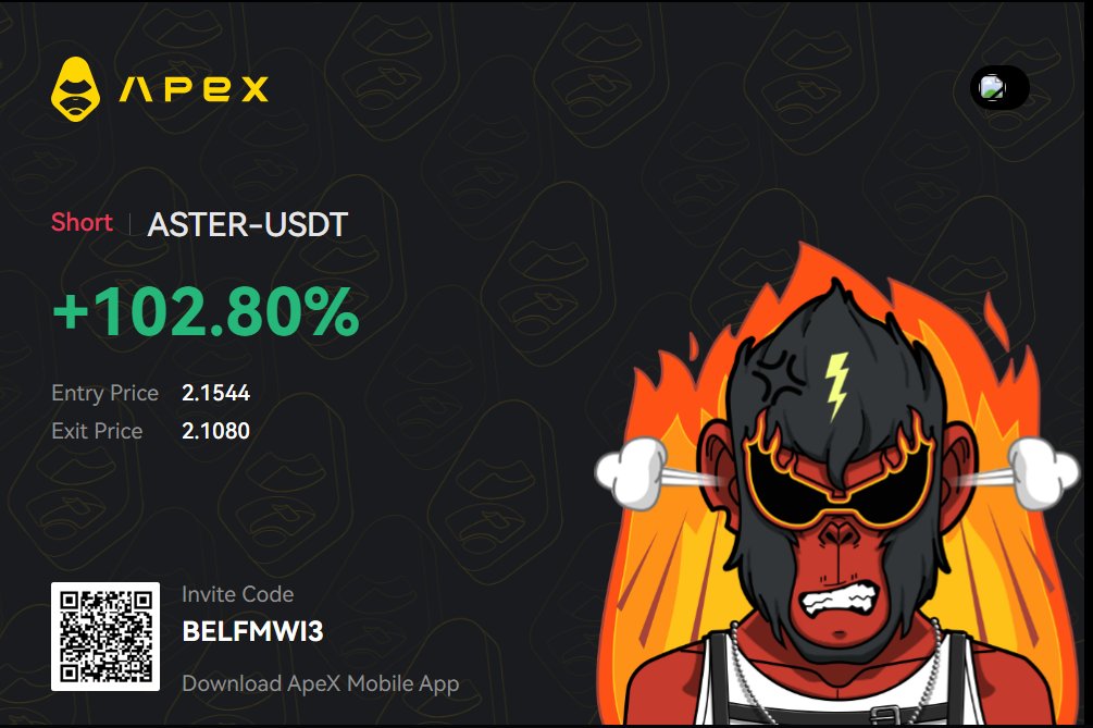 $aster shoutout to <a href="/OfficialApeXdex/">ApeX Protocol</a> quick 100% in 3 minutes