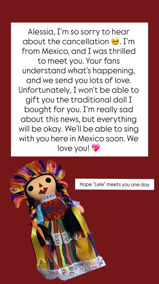 laufani_on's tweet photo. @alessiacara México 🇲🇽 Loves you ✨💖 https://t.co/pw1a8izsT1