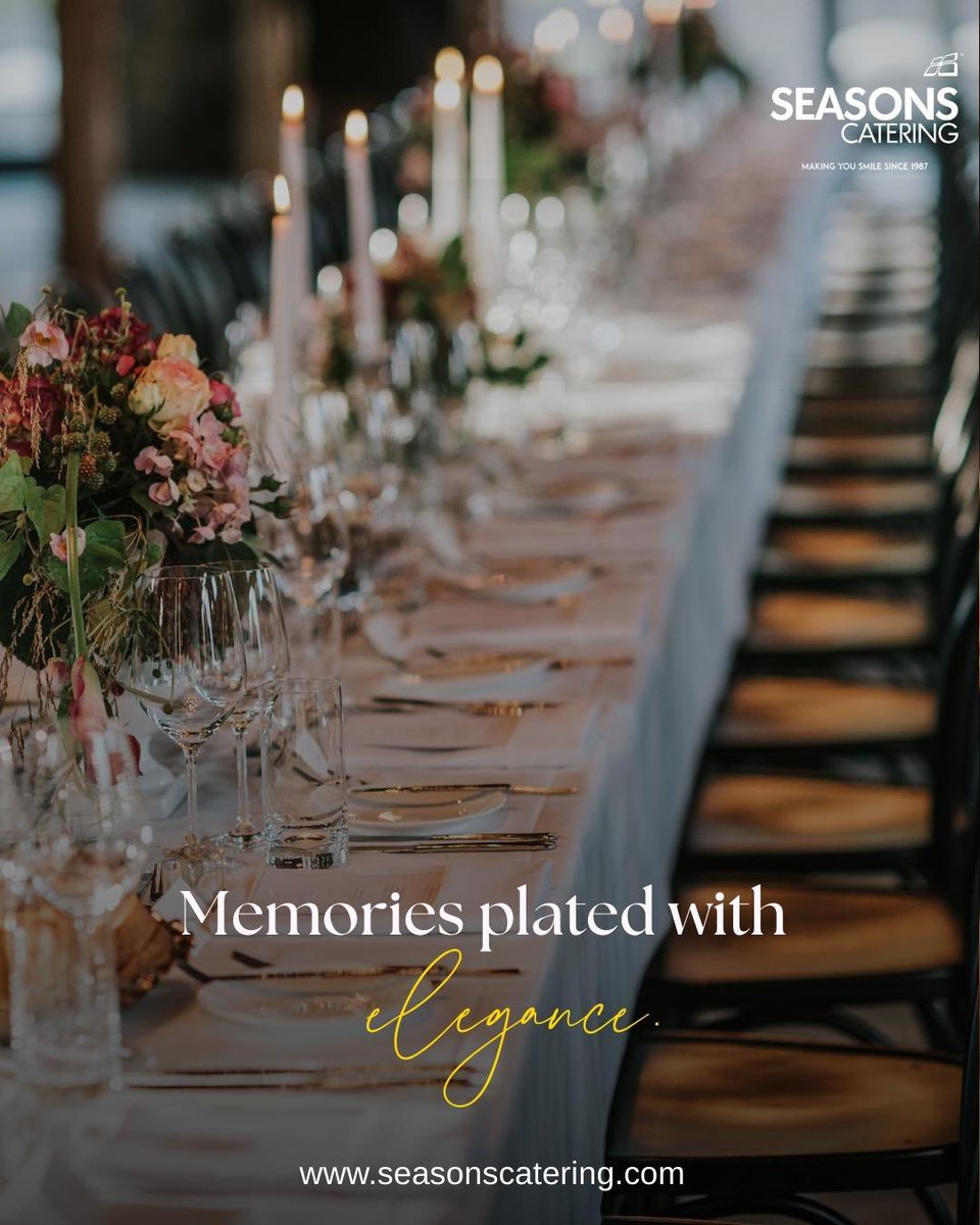 From intimate gatherings to grand weddings, Seasons has been serving unforgettable moments since 1987. With global flavors, curated menus, and flawless execution, we turn every event into a story worth remembering.

Celebrate with Seasons Catering.