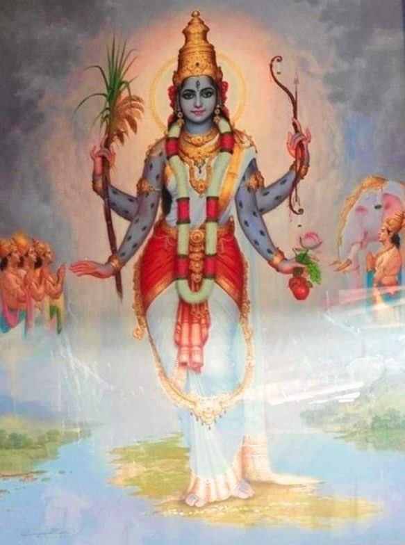 🧵Day 4 of Navratri :- Maa Shakambhari Devi – the Mother who clothed herself with fruits &amp; vegetables to feed a starving world. The ultimate symbol of nature’s compassion

Maa Shakambhari Devi is the Goddess of Vegetation &amp; Nourishment 🌿🍎🍇

She is a compassionate form of Maa