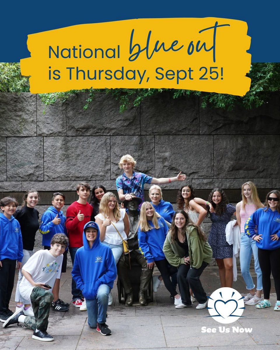 SeeUsNowOrg's tweet image. Tomorrow is the National BLUE OUT when people and partners from around the nation are uniting to turn America blue!

Wear blue to raise awareness of the foster care crisis &amp;amp; shine a light on the truth: EVERY child deserves to be seen &amp;amp; safe.

#SeeUsNow #BlueOut #fosterchildren