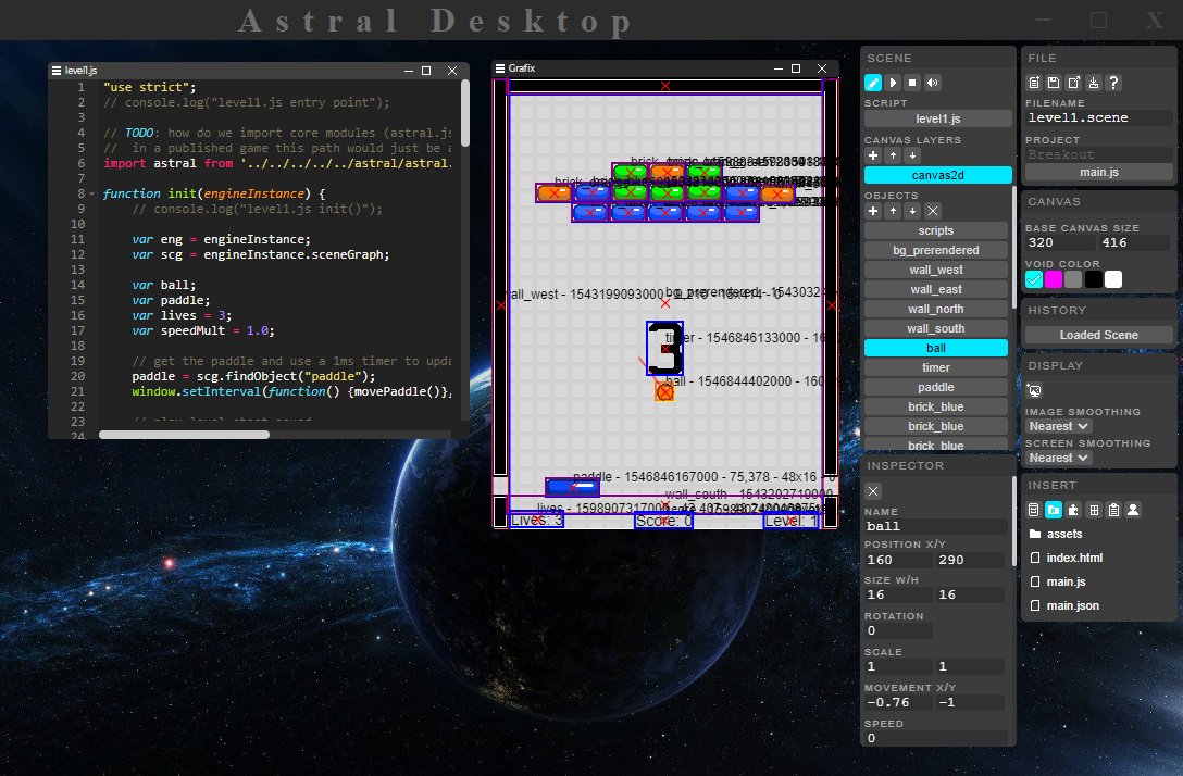 hectavex's tweet image. Created the JS Breakouts demo in Astral Desktop using the Grafix and Coder apps. Grafix = drag and drop game/sim editor with an ECS scene graph. Coder = ACE powered code editor with live reload for writing sim/game logic.👍
jsbreakouts.mattgreer.dev
#javascript #gamedev #webos