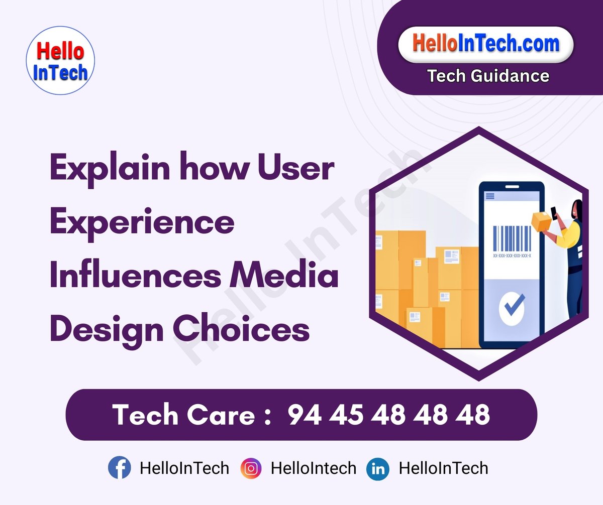 HelloIntec13514's tweet image. Explain how user experience influences media design choices

If you would like more information, please visit the page.
hellointech.com/explain-how-us…

#userexperience #mediadesign #uxdrivendesign #digitalux #designchoices #userfirstdesign #uxprinciples #interactivemedia