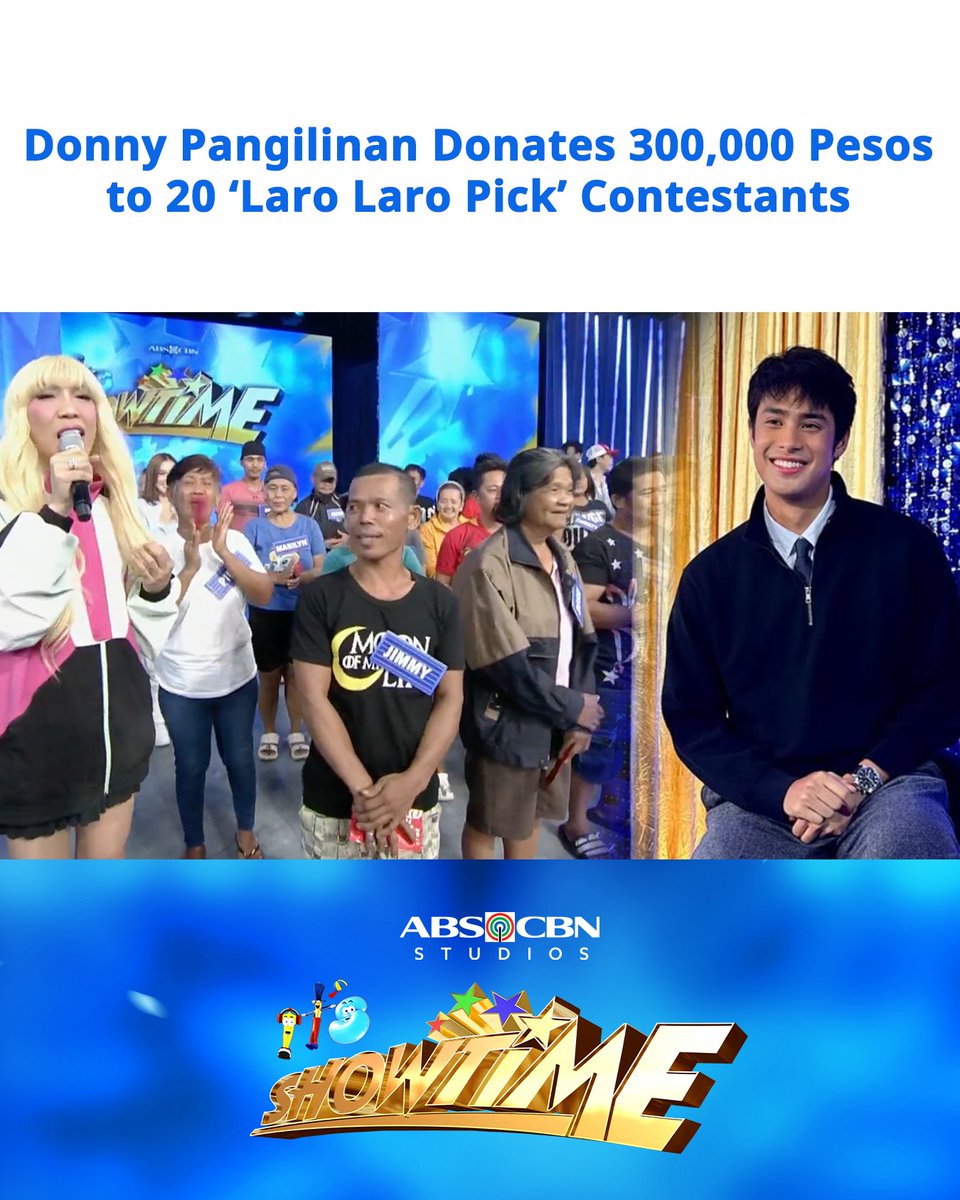 Maraming salamat sa ating Kapamilya na si Donny Pangilinan sa biyayang ibinahagi mo para sa ating 20 contestants na kariton vendors.