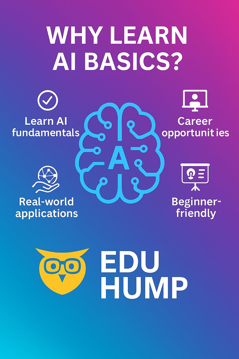 eduHumP's tweet image. 🤖 AI = Future-ready skills 🚀
Learn AI fundamentals with Edu Hump and kickstart your career in tech.
#EduHump #AI #AIBasics #LearnAI #FutureSkills