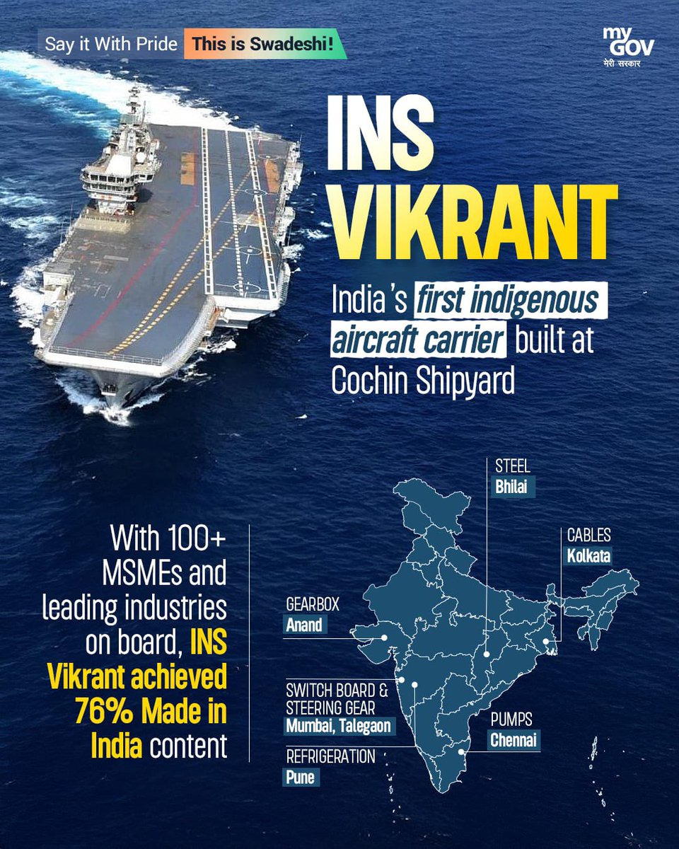 PiyushGoyal's tweet image. The world is a witness to India’s defence manufacturing strength today! 🇮🇳

Guided by the vision of PM @NarendraModi ji, the nation has scripted landmark achievements in indigenous defence production, reflecting the success of the Make In India initiative.

#11YearsOfMakeInIndia…