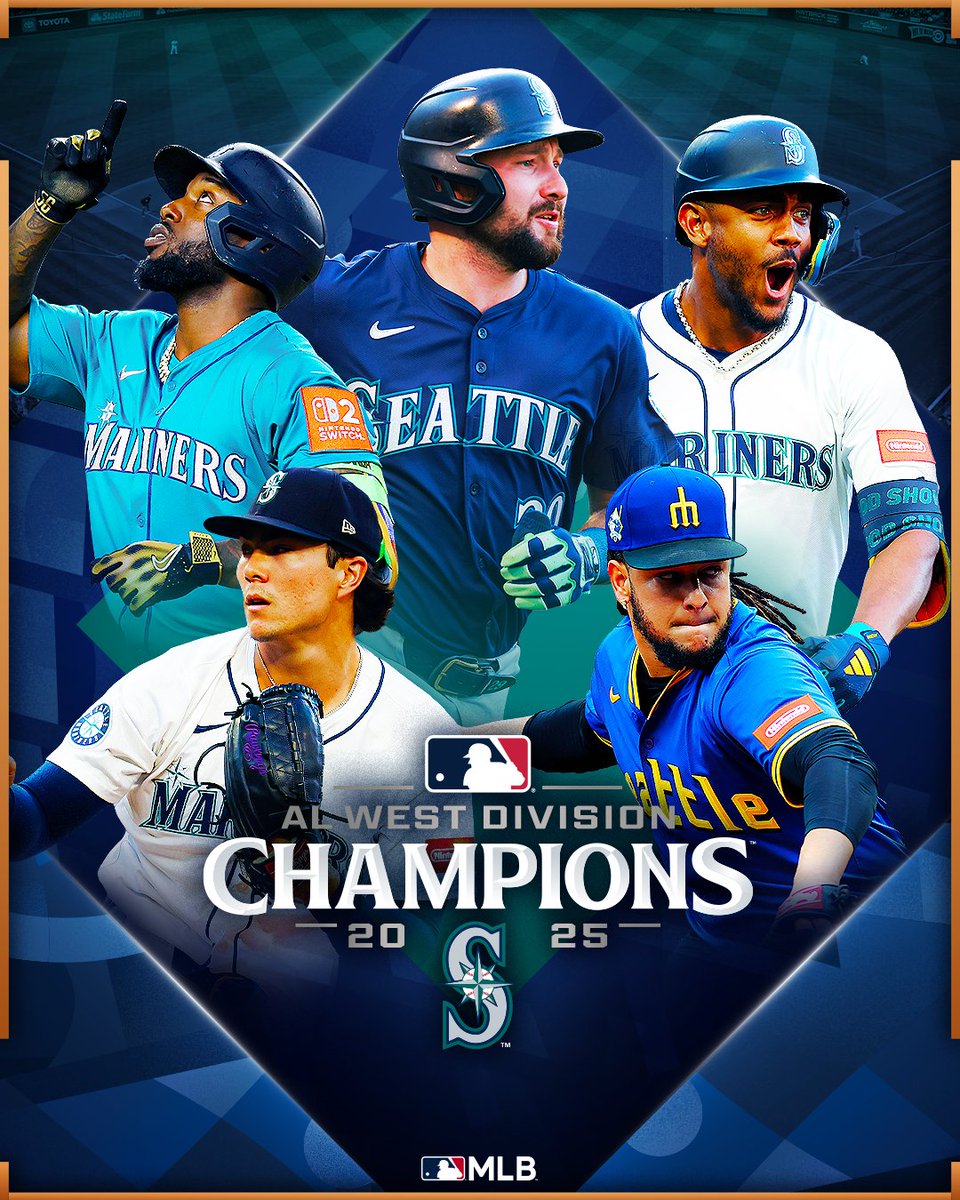 【 #マリナーズ 】ア・リーグ西地区王者はマリナーズ⚓
2001年、 #イチロー のデビュー年以来となる悲願を達成しました👑
球団創設初のワールドチャンピオンの景色が見たいマリナーズ・ファンのみなさんは熱い応援コメントをよろしくお願いします✋🔥