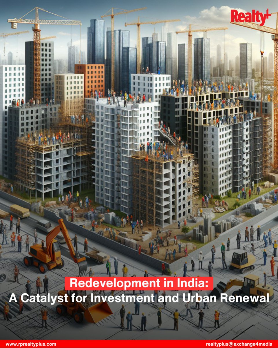 RPRealtyPlus's tweet image. Redevelopment is fueling fresh investment and transforming cities across India turning aging spaces into modern homes, boosting infrastructure, &amp;amp; unlocking land value in prime locations.

Read more: rprealtyplus.com/news-views/red…

#UrbanRenewal #Redevelopment #RealEstate #Infrastructure