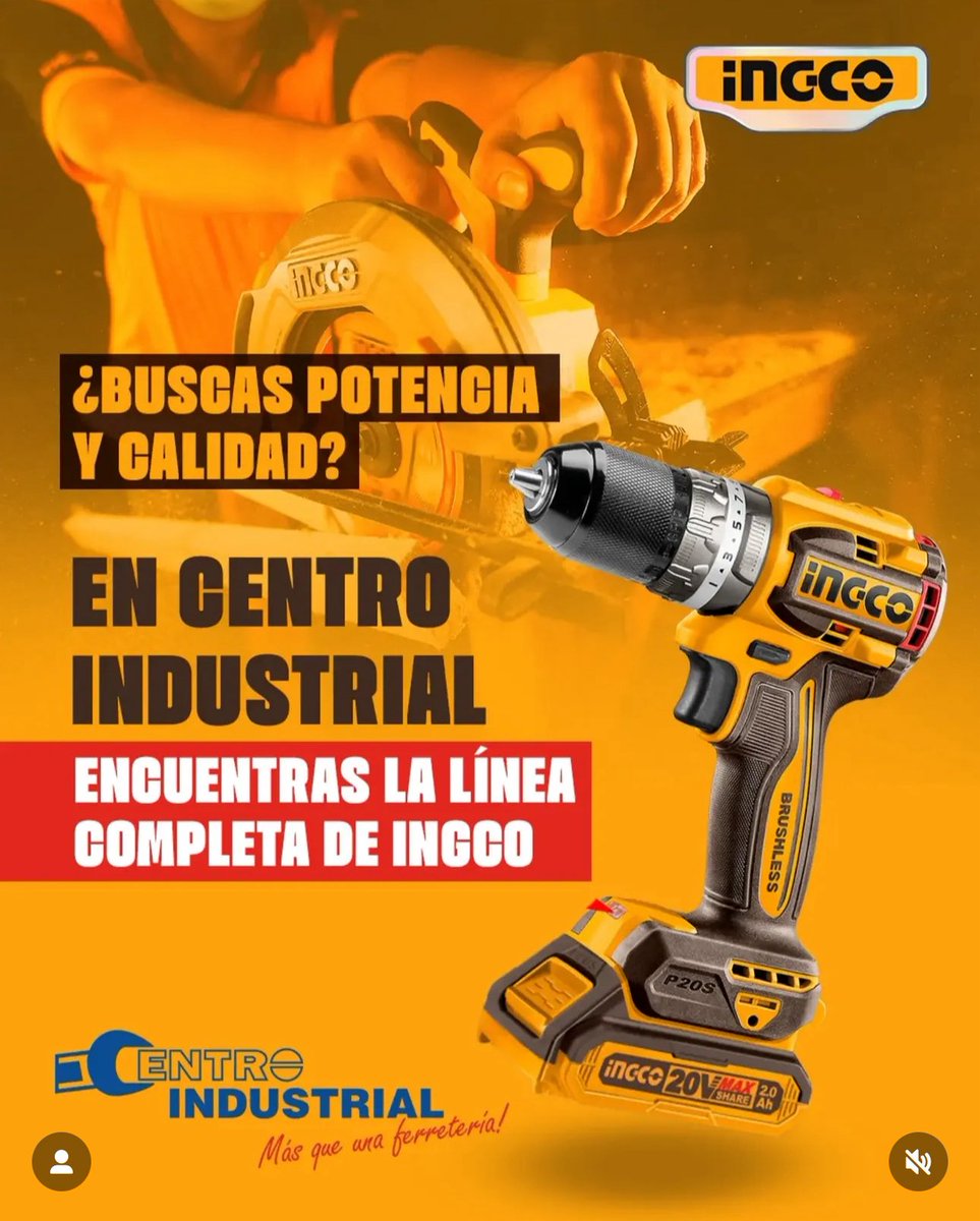 CIndustrialPa's tweet photo. Buscas potencia, calidad y precio justo? 
En CENTRO INDUSTRIAL @CIndustrialPa encuentras toda la linea de herramientas INGCO. 
Te esperamos 🙌🏼 @ingcopanama https://t.co/ISNWCxKG97