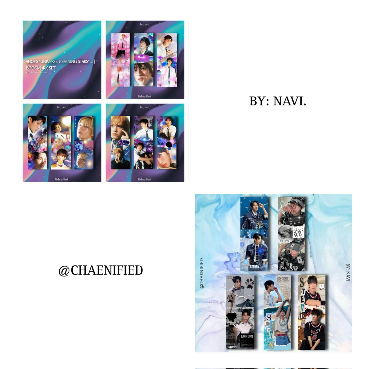 chaenified's tweet image. 📢 TO MY CO-FOHAs WHO'S INTERESTED.

✨ LOVING MY 9 STARS ! ✨

AHOF'S BY MEMBERS
"FUN-EDIT" BOOKMARK SET with holder 🔖

✅ BOOKMARK IS MADE BY HIGH QUALITY PHOTO FILM
✅ TEXTURE: MATTE
✅ HOLDER MADE BY VELLUM BOARD 
✅ LAYOUT MADE BY @chaenified

ON SALE: 

SET (5s) PER MEMBER