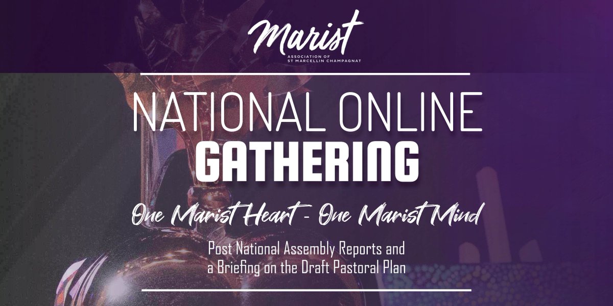All Members of the Marist Association are warmly invited to attend the 2025 National Online Gathering! See flyer for details buff.ly/NNV6Cn7 
Register here buff.ly/IN3E5Sa... even if you plan to join your Local Group. See you all there! #wemarists #maristformation