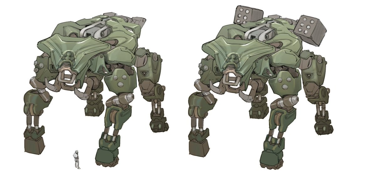 SoesoeKoetjink's tweet image. Making this mech (TUSKER) for E-Book tutorial &quot;How to Mech&quot;. 
Showing step by step process with some notes each step. Will post the E-Book soon! And its Free!

Also, DM for commission and inquiries.
#mecha #tutorial #conceptart