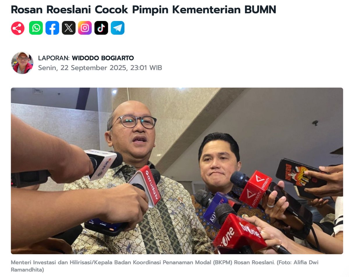 Ary (@ary_praske2) on Twitter photo FAKTA Bahwa Recapital, Perusahaan milik Bos Danantara Rosan Roeslani ditolak eksepsinya oleh hakim dalam Sidang Korupsi Asuransi ABRI (Asabri)
Pak <a href="/prabowo/">Prabowo Subianto</a> Alangkah baiknya geser Rosan Roeslani menjadi Menteri BUMN yang sudah jadi Kementerian tidak berfungsi!
Daripada FAKTA Bahwa Recapital, Perusahaan milik Bos Danantara Rosan Roeslani ditolak eksepsinya oleh hakim dalam Sidang Korupsi Asuransi ABRI (Asabri)
Pak <a href="/prabowo/">Prabowo Subianto</a> Alangkah baiknya geser Rosan Roeslani menjadi Menteri BUMN yang sudah jadi Kementerian tidak berfungsi!
Daripada