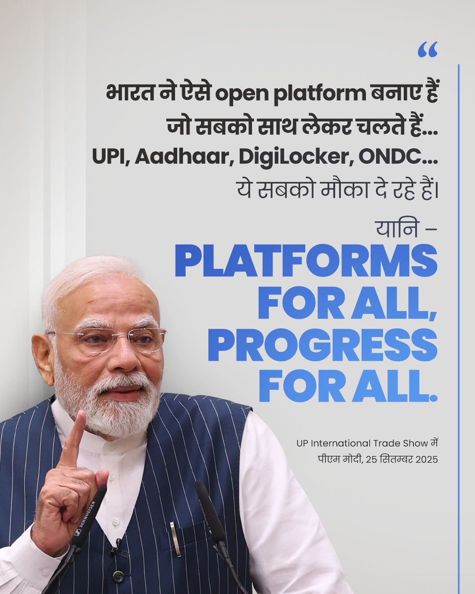 PMOIndia's tweet image. Platforms for All, Progress for All.