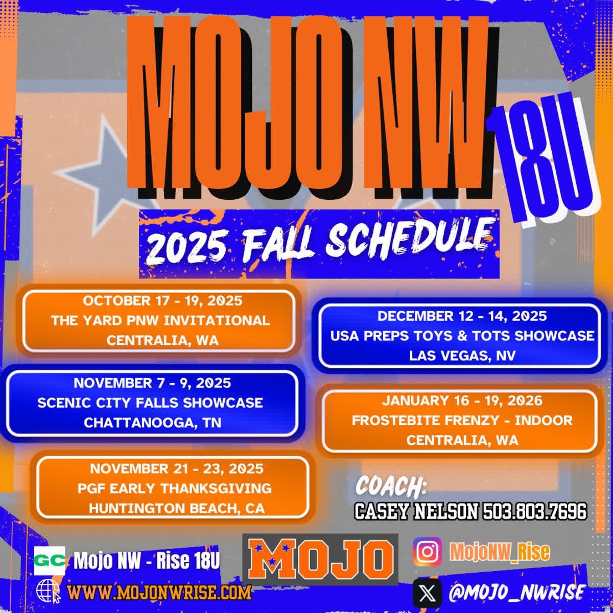 Fall schedule with <a href="/MojoNW_/">MOJO NW</a> !! 2026 corner INF/utility still looking for a home 💙🧡

<a href="/ExtraInningSB/">EXTRA INNING SOFTBALL</a> <a href="/CoastRecruitsSB/">Coast Recruits 🥎</a> <a href="/SportPrepX/">SportPrepX</a> <a href="/TopPreps/">TOP PREPS - SEARCH SPORTS NEWS & INTERVIEWS</a> @UncommitedUTR @Get2CollegeAth <a href="/lauraberg44/">Laura Berg OLY</a> <a href="/CoachJVaughan/">Jackson Vaughan</a> <a href="/Shellypro1/">Shelly Prochaska</a> <a href="/coachyegge/">Yegge</a> <a href="/SOU_Softball/">SOU Softball</a> <a href="/SherylGilmore7/">Sheryl Gilmore</a> <a href="/Humboldt_SB/">Cal Poly Humboldt Softball</a>