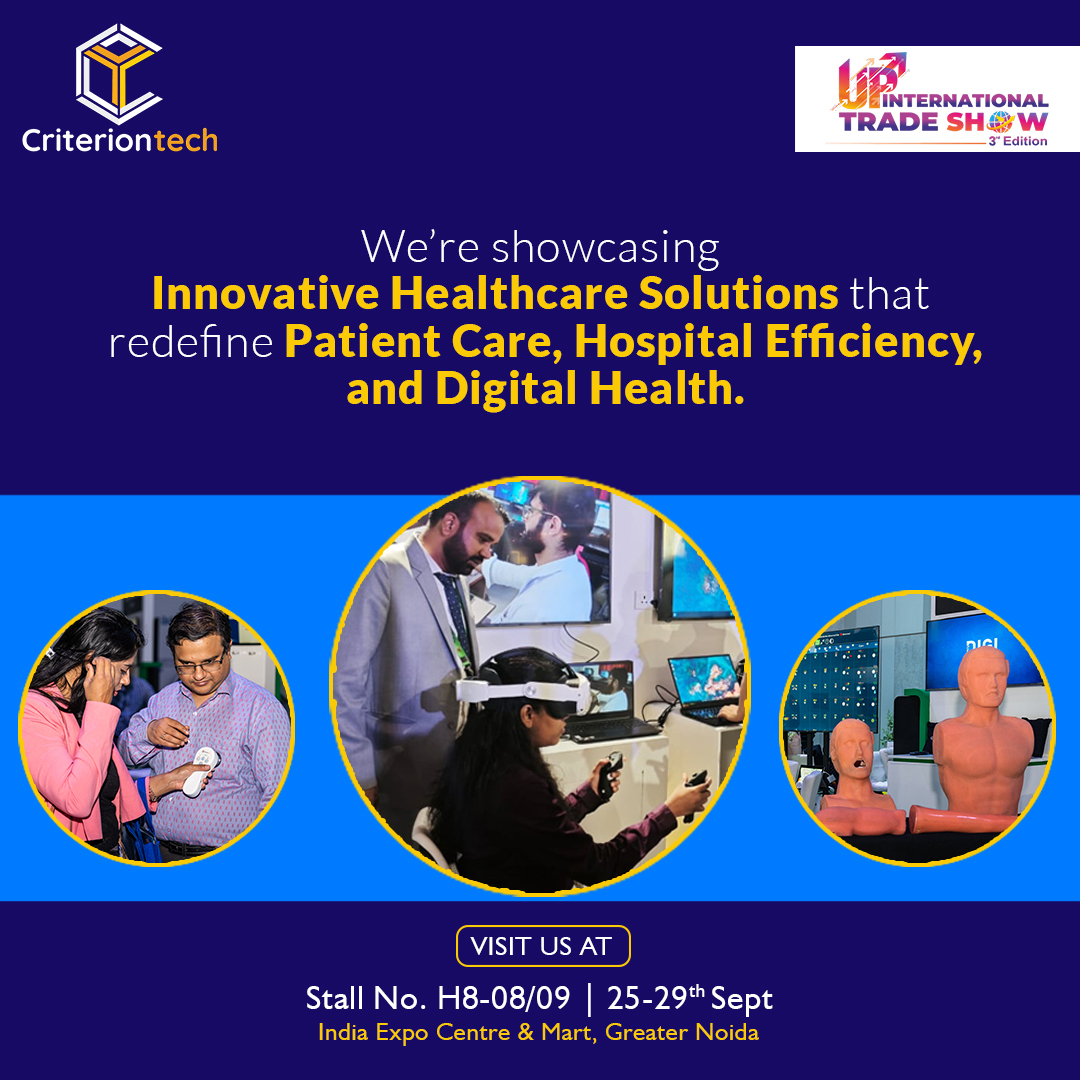 Criterion Tech (@criterion_tech) on Twitter photo Catch us at Stall H8-08/09 and explore how we’re transforming healthcare with smart, future-ready solutions.
<a href="/UPIntrTradeShow/">Uttar Pradesh International Trade Show</a>
#CriterionTech #UPITS2025 #SmartHealthcare #HealthTech #HealthcareInnovation #DigitalHealth #FutureOfHealthcare #Criteria4Technology Catch us at Stall H8-08/09 and explore how we’re transforming healthcare with smart, future-ready solutions.
<a href="/UPIntrTradeShow/">Uttar Pradesh International Trade Show</a>
#CriterionTech #UPITS2025 #SmartHealthcare #HealthTech #HealthcareInnovation #DigitalHealth #FutureOfHealthcare #Criteria4Technology