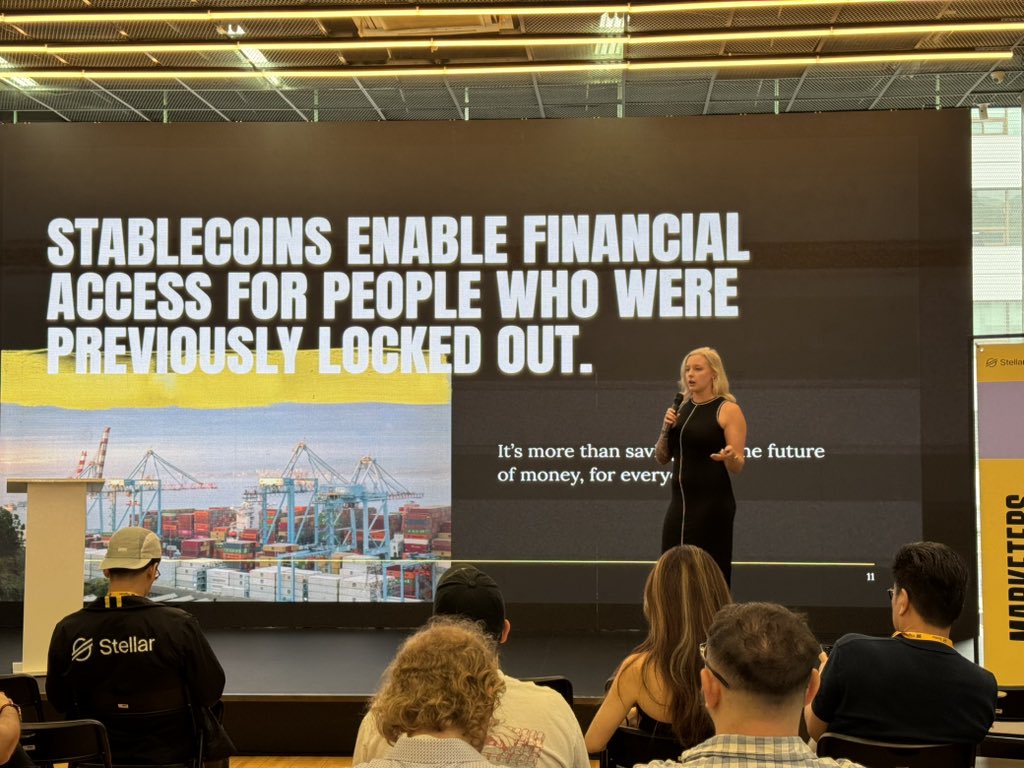 Great presentation from <a href="/LindsayPoss/">Lindsay Poss</a> at #KBW2025 🔥

<a href="/myosin_xyz/">Myosin.xyz (〽️, 🌎)</a> is doing a good job helping <a href="/BuildOnStellar/">Build on Stellar</a> <a href="/StellarOrg/">Stellar</a> projects go to market