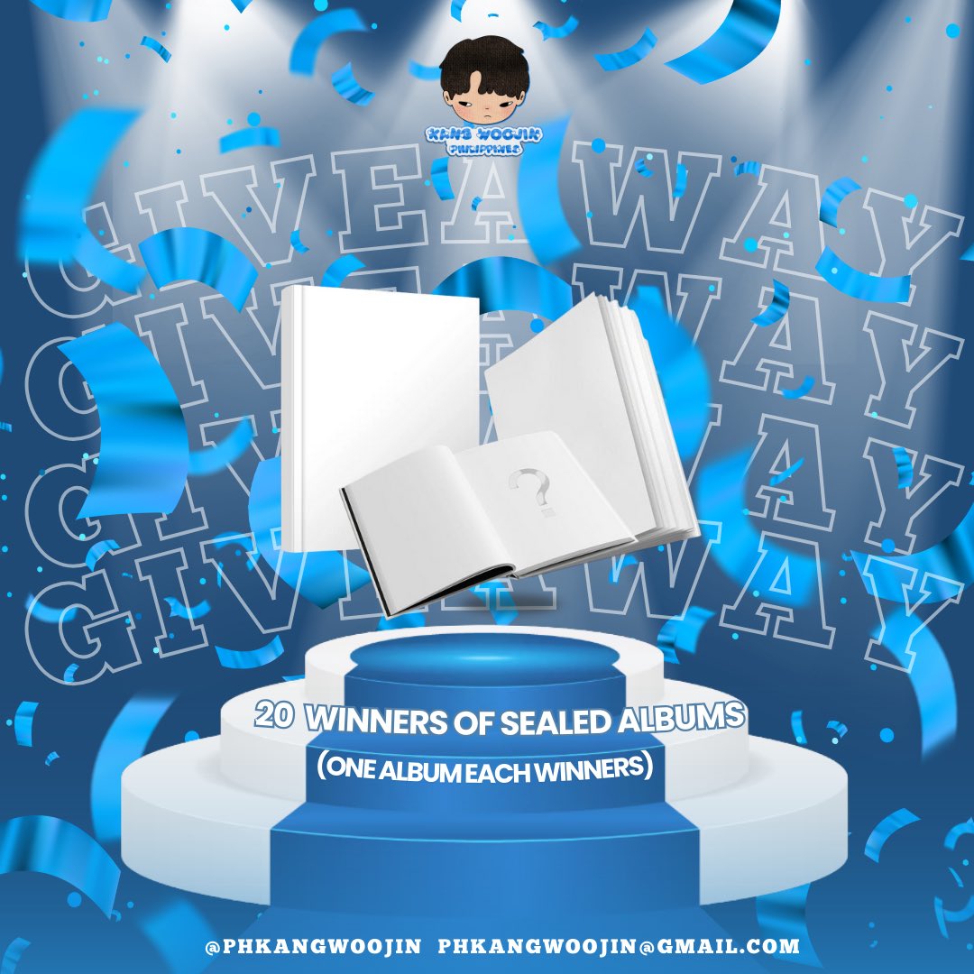 PHKANGWOOJIN's tweet image. KANG WOOJIN PH | FINAL LIVE VOTING GIVEAWAY 🩵✨

PRIZES FOR OUR VOTERS ♡
✦ 🏅20 WINNERS of Random Sealed Album
✦ 🏅2 WINNERS of Lightstick of their choice

Mechanics:
✧ Vote #KANGWOOJIN during LIVE VOTING
✧ 1 VOTE = 1 ENTRY 
✧ Reply proof of voting with watermark/username…