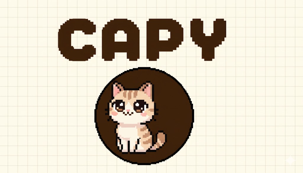 🐾✨ Meet Capy – Your Adorable Web3 Pet! ✨🐾

On Aptos, love is fluffy and on-chain! 💕 Adopt a virtual pet with your partner that thrives on your care.

Why Capy ?
-  Feed, play, and love your Capy to keep it happy.
-  Unlock surprises as your bond grows.
-  Built for couples,