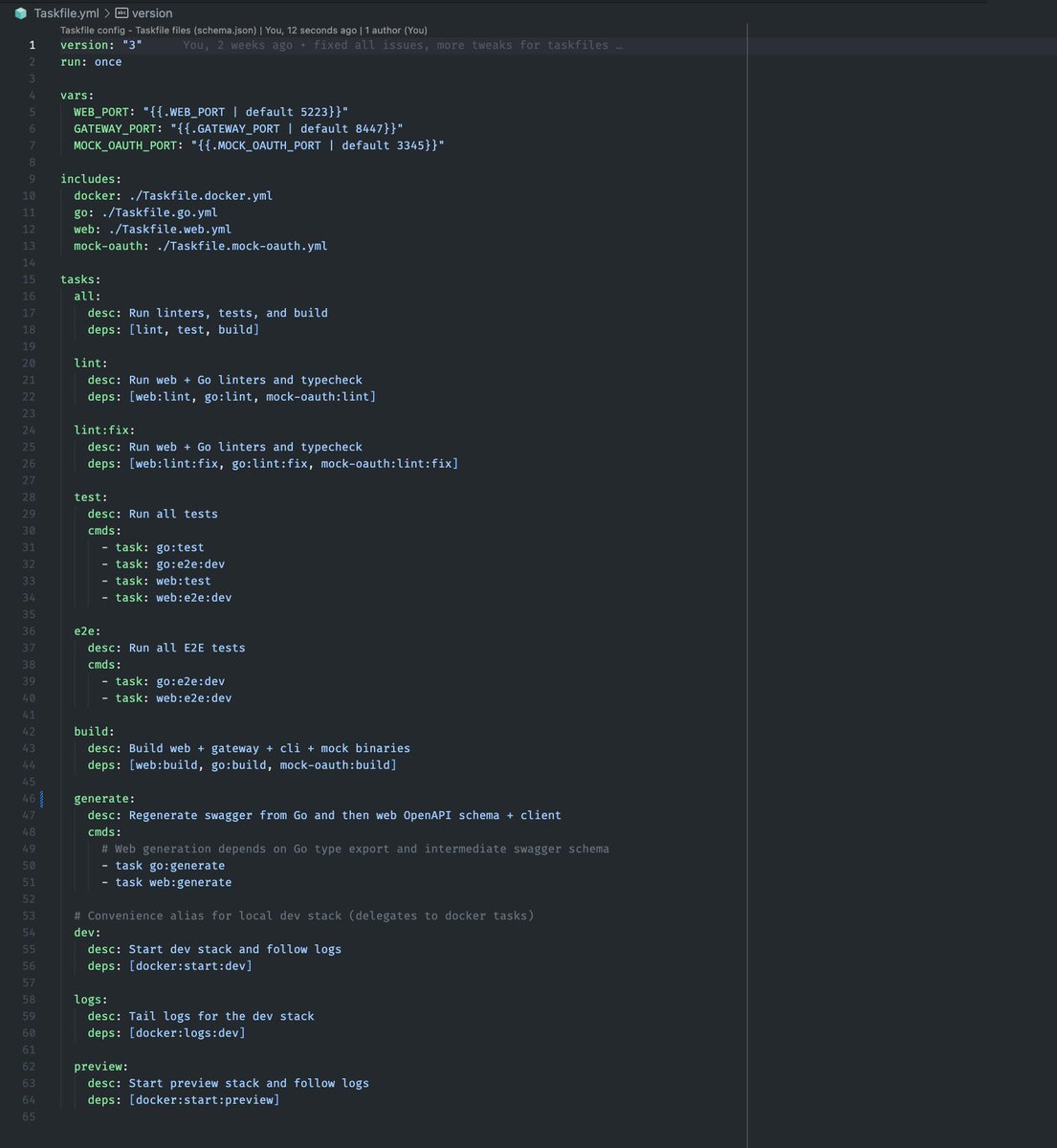 ndbroadbent's tweet image. I really like Task. The config file format is perfect