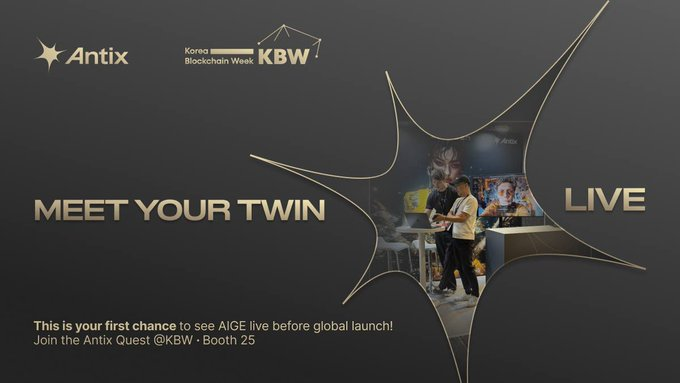 malikawais97447's tweet photo. ⚡️History is being made.

For the first time ever, Antix is going live at #KBW2025!

📍 Visit us at Booth 25 — step into our immersive world, explore AI-powered digital humans, and secure your exclusive @poapxyz collectible.

🎁 Bonus: enter to win your share of $3,000 in $ANTIX rewards.

This isn’t just a booth — it’s a glimpse into the future.

🇰🇷 Seoul · Sept 22–24
@antix_in